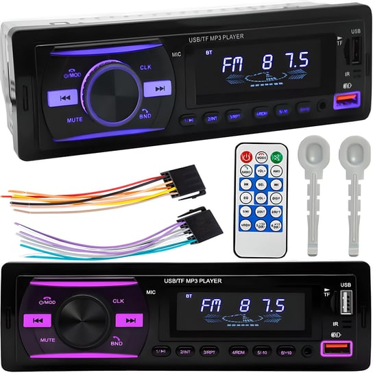 Radio Samochodowe Bluetooth Usb Mp3 Aux Kolory Retoo