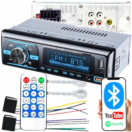 Radio Samochodowe Wielofunkcyjne Bluetooth 1-Din Usb Aux Mp3 Mikrofon Pilot Inna marka