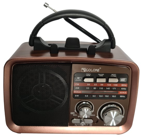 Radio Vintage Prl Fm Akumulatorowe Z Bluetooth Usb Kol.1 Miedziany Środkowy Bezmarkowe