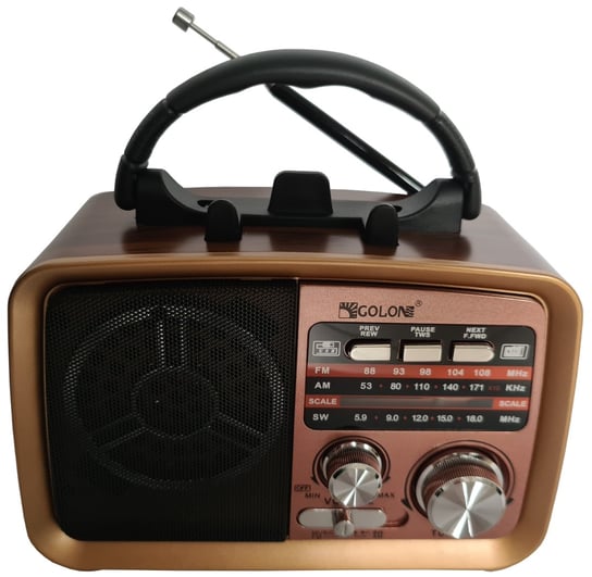 Radio Vintage Prl Fm Akumulatorowe Z Bluetooth Usb Kol.2 Złoty Góra Bezmarkowe