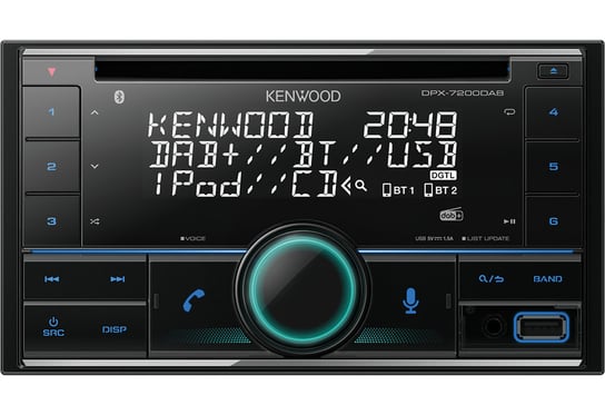 Radioodtwarzacz samochodowy Kenwood DPX-7200DAB 2DIN z BT Kenwood