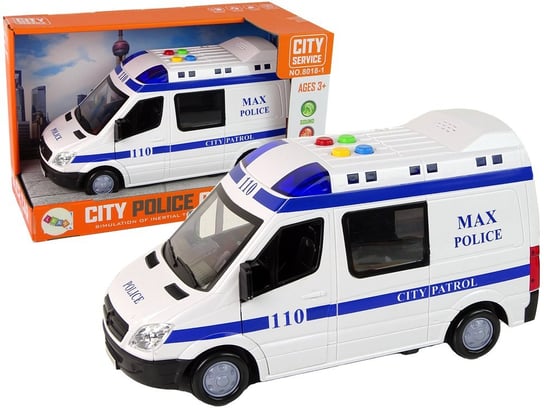 Radiowóz Auto Policyjne Napęd Frykcyjny Dźwięki Światło Lean Toys