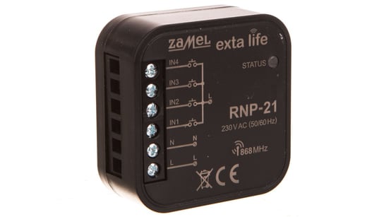 Radiowy nadajnik dopuszkowy 4-kanałowy 230V RNP-21 EXL10000020 ZAMEL