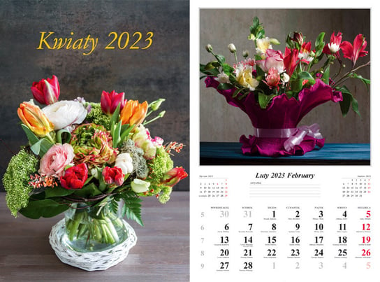 Radwan, Kalendarz 2023, ścienny, 7-k, Kwiaty Radwan