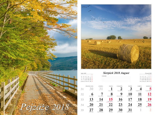 Radwan, kalendarz ścienny 2018, Pejzaże Radwan