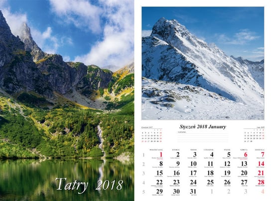 Radwan, kalendarz ścienny 2018, Tatry Radwan