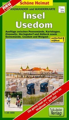 Radwander- und Wanderkarte Insel Usedom Barthel, Barthel Andreas Verlag