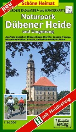 Radwander- und Wanderkarte Naturpark Dübener Heide und Umgebung 1 : 50 000 Barthel, Barthel Andreas Verlag
