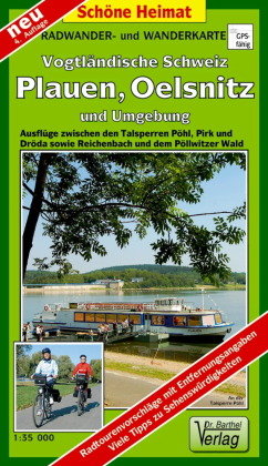 Radwander- und Wanderkarte Plauen, Vogtländische Schweiz und Umgebung 1 : 35 000 Barthel, Barthel Andreas Verlag