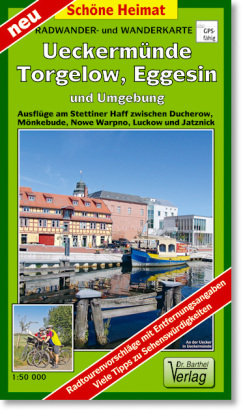 Radwander- und Wanderkarte Ueckermünde, Torgelow, Eggesin und Umgebung 1 :50 000 Barthel, Barthel Andreas Verlag