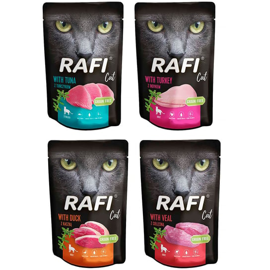 Rafi CAT Karma dla kota mix saszetka 80X100g Karma bez zbóż dla kota Rafi