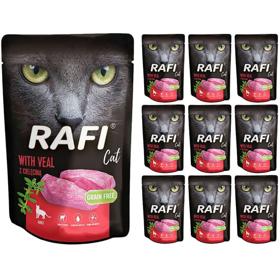 Rafi CAT Mokra karma dla kota pasztet z cielęciną 10X100g Rafi