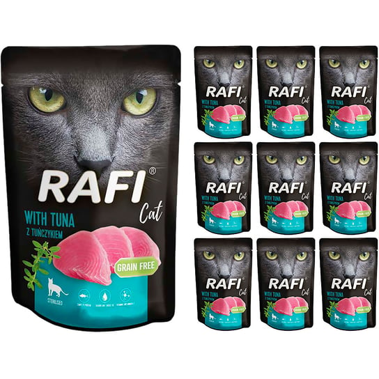 Rafi Cat Mokra karma z tuńczykiem dla kotów sterylizowanych 10x100g Rafi