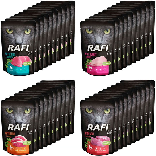 Rafi CAT pasztet mix smaków Mokra karma 40x100g Karma dla kota bezzbożowa Rafi
