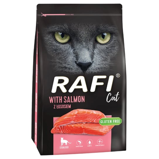 Rafi Cat Sterilised karma sucha z łososiem 7kg Rafi