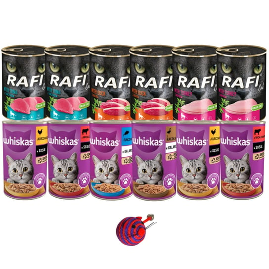 Rafi Whiskas mix smaków 12x400g+zabawka Whiskas