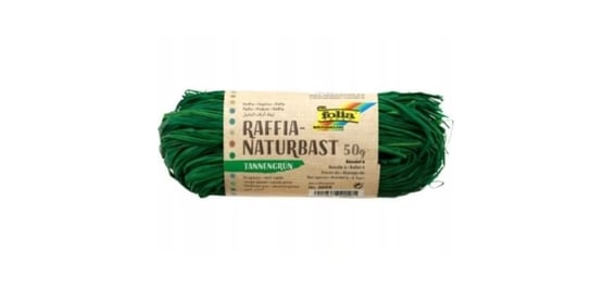 Rafia naturalna 50g, ciemnozielona Folia