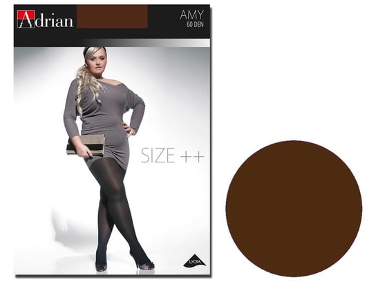 Rajstopy Amy Adrian 60 Den Size Plus Chocolate 6 Adrian