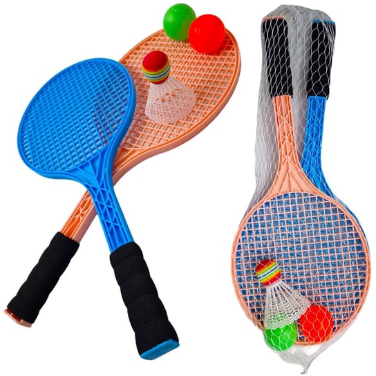 Rakietki o gry w Badmintona / tenisowe + 2 piłki + lotka WKS