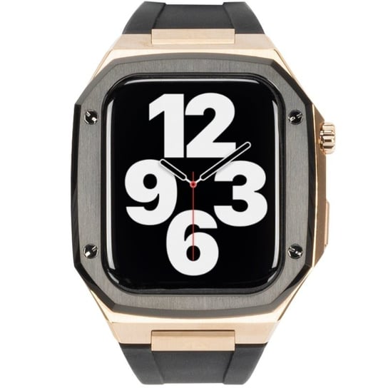 Ralph Giallo Etui Apple Watch 45 mm Noce Złoto-Czarne Ze Srebrnymi Śrubami Inny producent