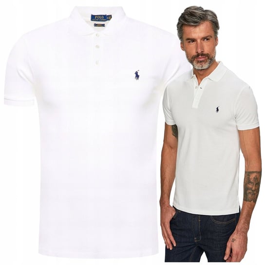 RALPH LAUREN męska koszulka polo biała SLIM RALPH LAUREN męska koszulka polo biała SLIM r.XXL Ralph Lauren
