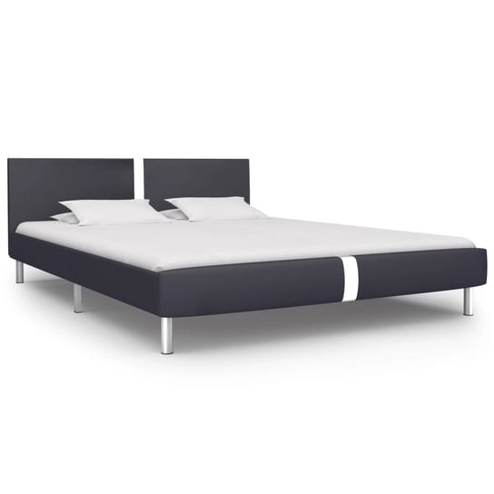 Rama łóżka 140x200 czarna MDF+żelazo Inna marka