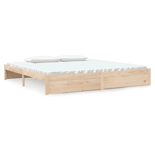 Rama łóżka, 200 x 200 cm, lite drewno sosnowe vidaXL