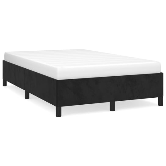 Rama łóżka aksamit czarna 203x123x35cm / AAALOE Inna marka