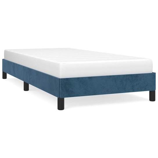 Rama łóżka aksamitna, ciemnoniebieska, 193x93x25 c Inna marka