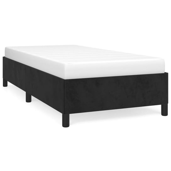 Rama łóżka aksamitna czarna 203x93x35 cm / AAALOE Inna marka