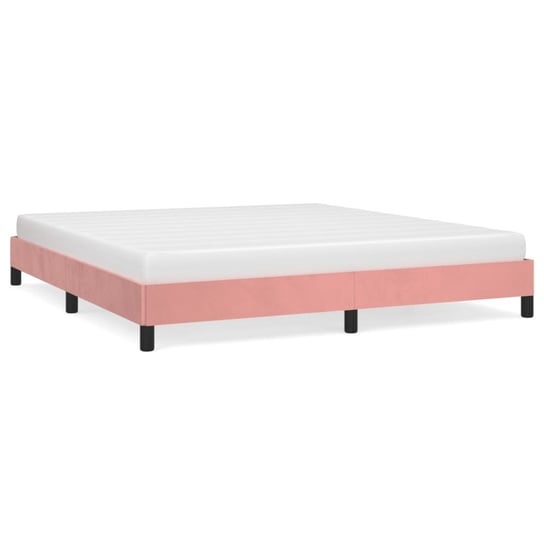 Rama łóżka aksamitna różowa 203x163x25 cm / AAALOE Inna marka