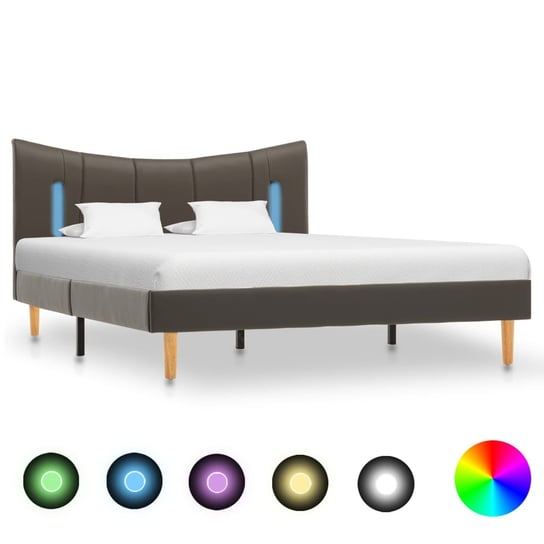 Rama łóżka antracytowa, LED, 120x200 vidaXL