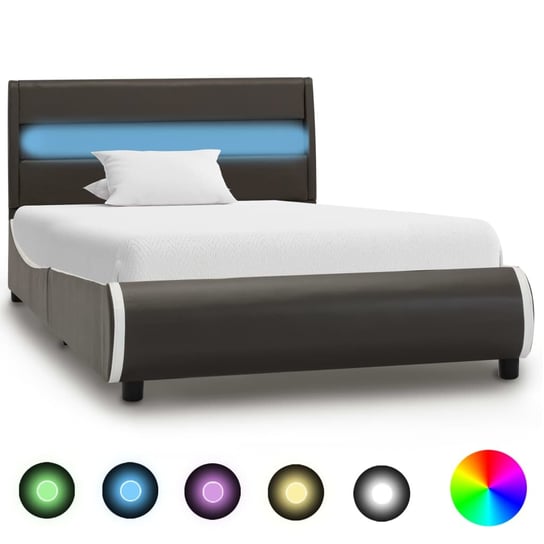 Rama łóżka antracytowa, LED, bez materaca, 100x200 vidaXL