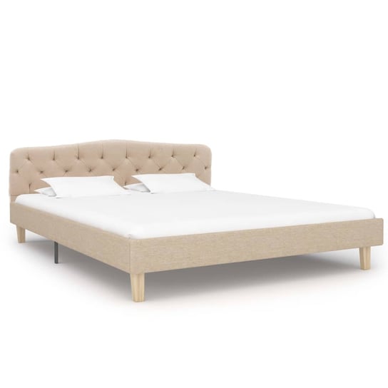 Rama łóżka beżowa, bez materaca, 140x200 vidaXL