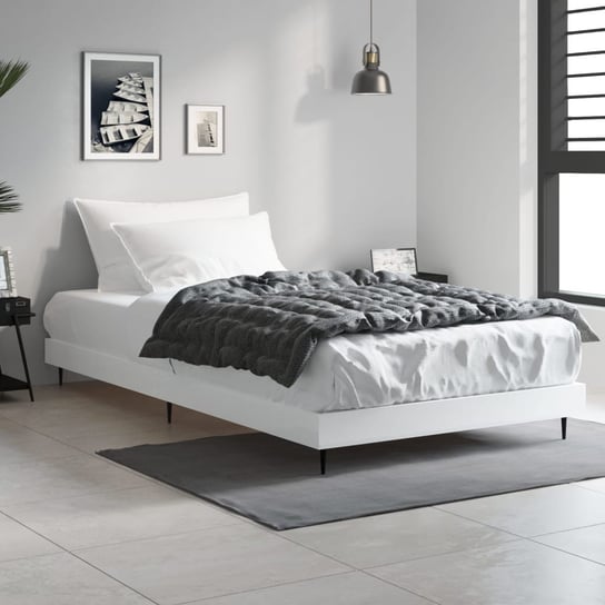 Rama łóżka, biała, 100x200 cm, materiał drewnopoch vidaXL