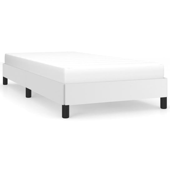 Rama łóżka biała, 203x93x25cm, ze sztucznej skóry, Inna marka