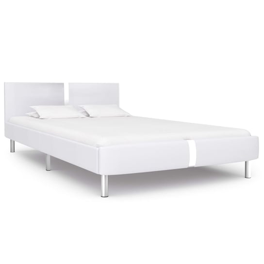 Rama łóżka biała, bez materaca, 140x200 vidaXL