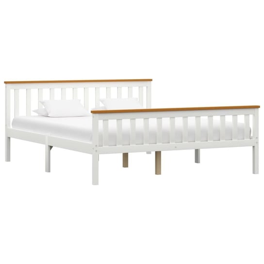 Rama łóżka biała, bez materaca, 160x200 vidaXL