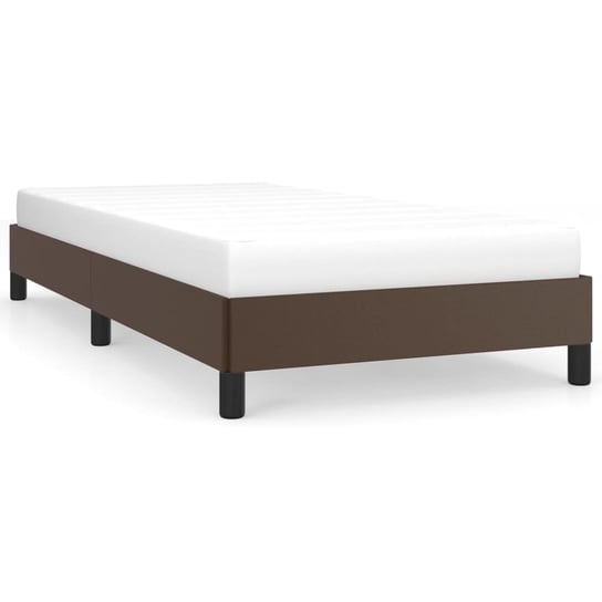 Rama łóżka, brązowa, 193x93x25 cm, sztuczna skóra / AAALOE Inna marka