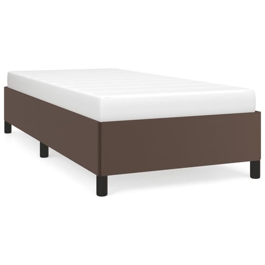 Rama łóżka brązowa, 203x83x35 cm, sztuczna skóra / AAALOE Inna marka