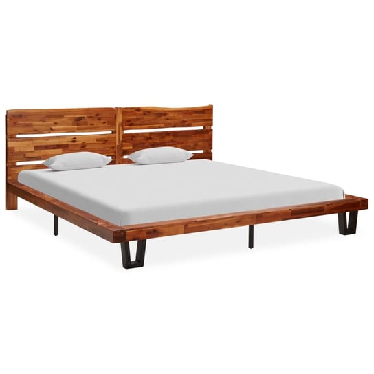 Rama łóżka brązowa, bez materaca, 214x218x90 vidaXL