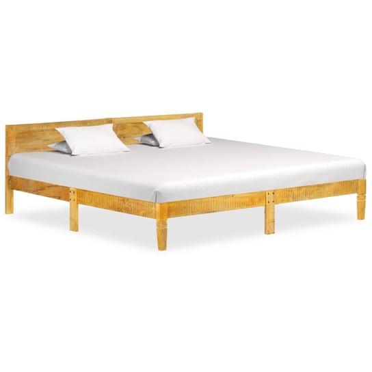 Rama łóżka brązowa, z litego drewna mango, bez materaca, 200x200 vidaXL