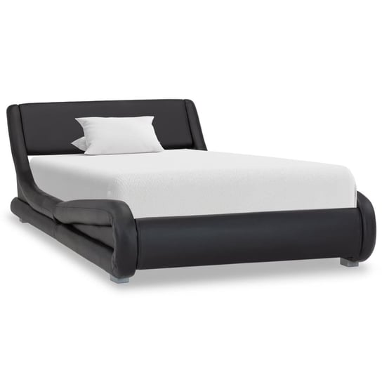 Rama łóżka czarna, sztuczna skóra, 100x200 vidaXL