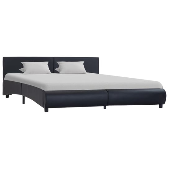Rama łóżka czarna, sztuczna skóra, bez materaca, 160x200 vidaXL