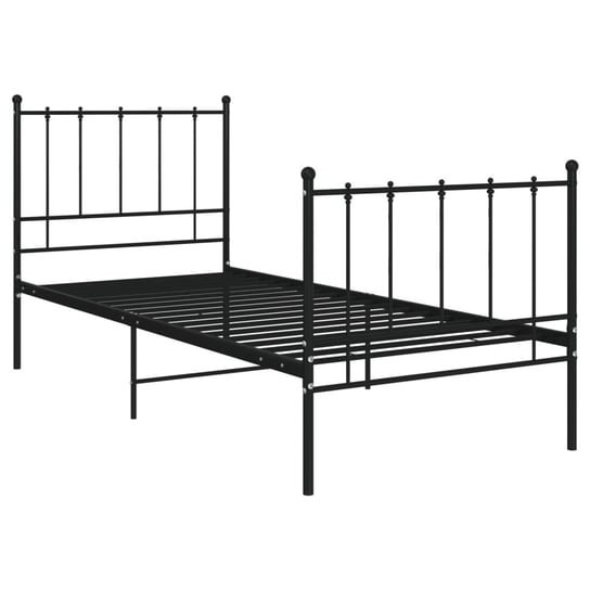 Rama łóżka, czarna, VidaXL, metalowa, 90x200 cm vidaXL