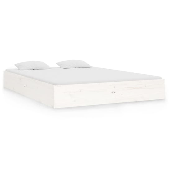 Rama łóżka drewniana, 120x190 cm, biała Inna marka