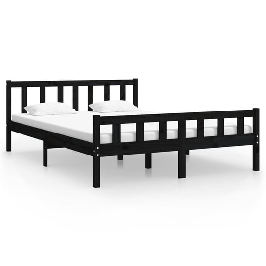 Rama łóżka drewniana 120x200 cm, czarna Inna marka