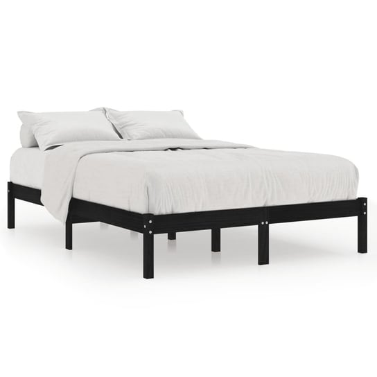 Rama łóżka drewniana 120x200 cm czarna Inna marka