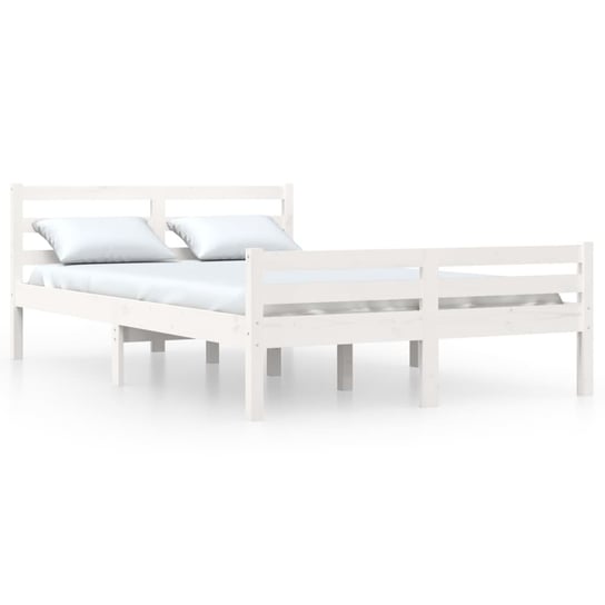 Rama łóżka drewniana 140x200 cm, biała Inna marka