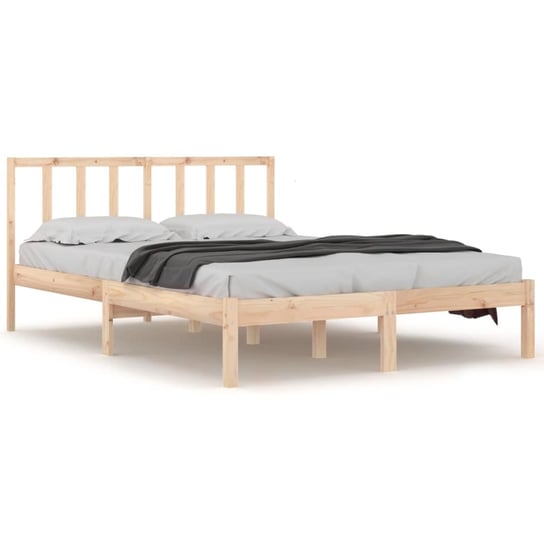 Rama łóżka drewniana 140x200 cm - lite drewno sosn Inna marka